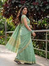 MIMOSA Pista Saree Saree — pose 9 styling detail