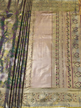 MIMOSA Green Kanjivaram Art Silk Saree — pallu and zari work detail