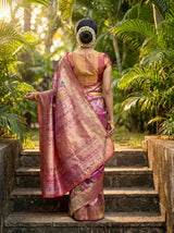 MIMOSA Magenta Kanjivaram Art Silk Saree — Blouse Fabric Detail
