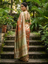 MIMOSA Maroon Kanjivaram Art Silk Saree — pose 9 styling detail