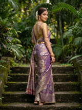MIMOSA Navy Kanjivaram Art Silk Saree — pose 9 styling detail