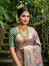 MIMOSA Rama Kanjivaram Art Silk Saree — pose 10 styling detail