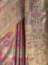MIMOSA Rani Kanjivaram Art Silk Saree — fleets shot full lifestyle