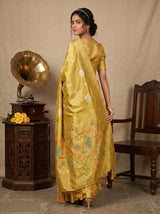 MIMOSA Gold Kanjivaram Art Silk Saree — pose 9 styling detail
