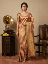 MIMOSA Magenta Kanjivaram Art Silk Saree — pose 6 styling detail