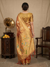 MIMOSA Red Kanjivaram Art Silk Saree — pose 2 styling detail