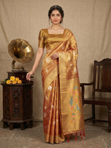 MIMOSA Red Kanjivaram Art Silk Saree — pose 5 styling detail