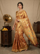 MIMOSA Red Kanjivaram Art Silk Saree — pose 6 styling detail