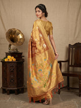 MIMOSA Red Kanjivaram Art Silk Saree — pose 9 styling detail