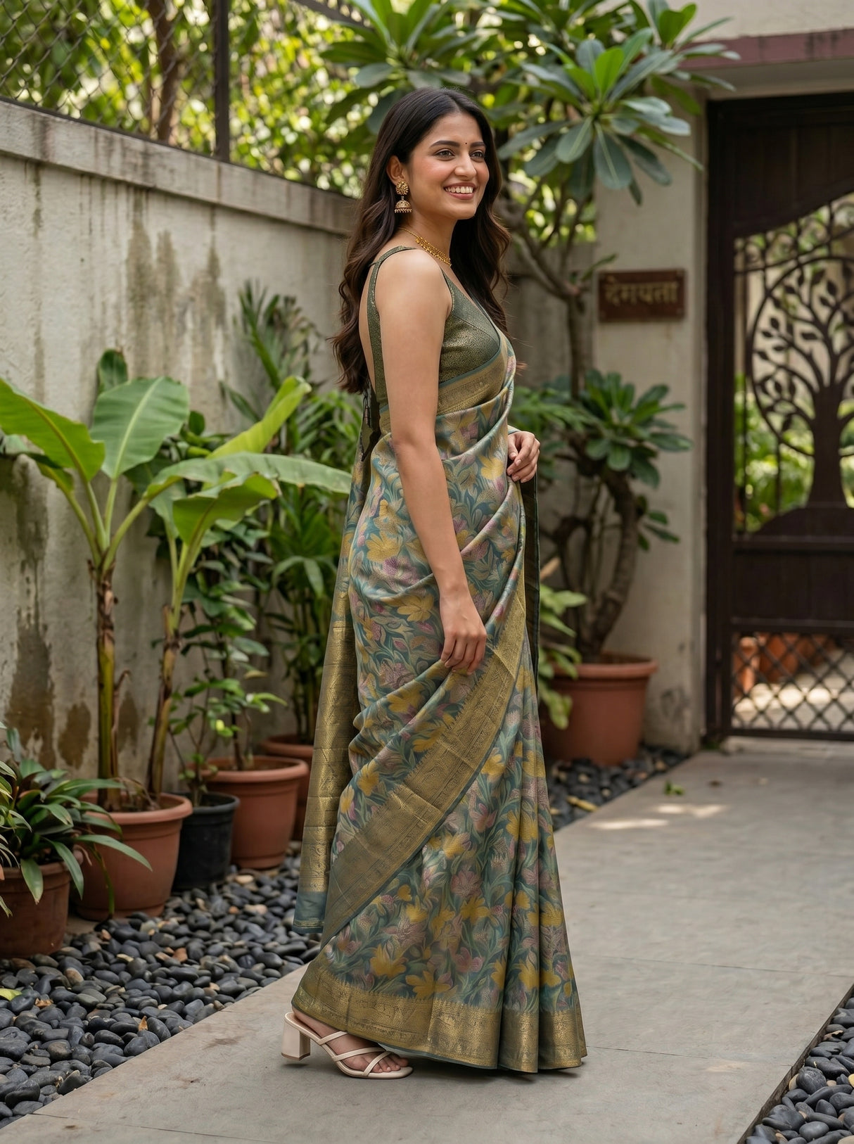 MIMOSA Saree Saree — pose 3 styling detail