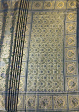 MIMOSA Green Kanjivaram Art Silk Saree — pallu and zari work detail