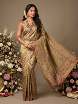 MIMOSA Magenta Kanjivaram Art Silk Saree — Styled Model View