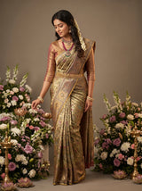 MIMOSA Magenta Kanjivaram Art Silk Saree — pose 8 styling detail