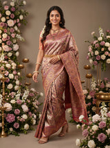 MIMOSA Navy Kanjivaram Art Silk Saree — pose 7 styling detail
