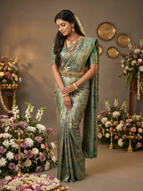 MIMOSA Rama Kanjivaram Art Silk Saree — pose 8 styling detail