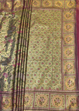 MIMOSA Rani Kanjivaram Art Silk Saree — pallu and zari work detail
