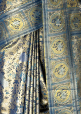 MIMOSA Saffire Kanjivaram Art Silk Saree — fleets shot full lifestyle