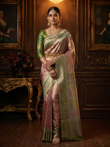 MIMOSA Gajari Kanjivaram Art Silk Saree — Draped Mannequin View