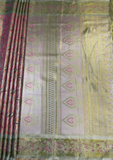 MIMOSA Gajari Kanjivaram Art Silk Saree — pallu and zari work detail