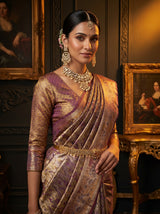 MIMOSA Magenta Kanjivaram Art Silk Saree — pose 10 styling detail