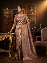 MIMOSA Magenta Kanjivaram Art Silk Saree — pose 4 styling detail