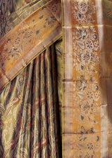 MIMOSA Navy Kanjivaram Art Silk Saree — fleets shot full lifestyle