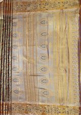 MIMOSA Navy Kanjivaram Art Silk Saree — pallu and zari work detail
