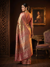 MIMOSA Olive Kanjivaram Art Silk Saree — pose 9 styling detail