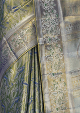 MIMOSA Royal Blue Kanjivaram Art Silk Saree — fleets shot full lifestyle