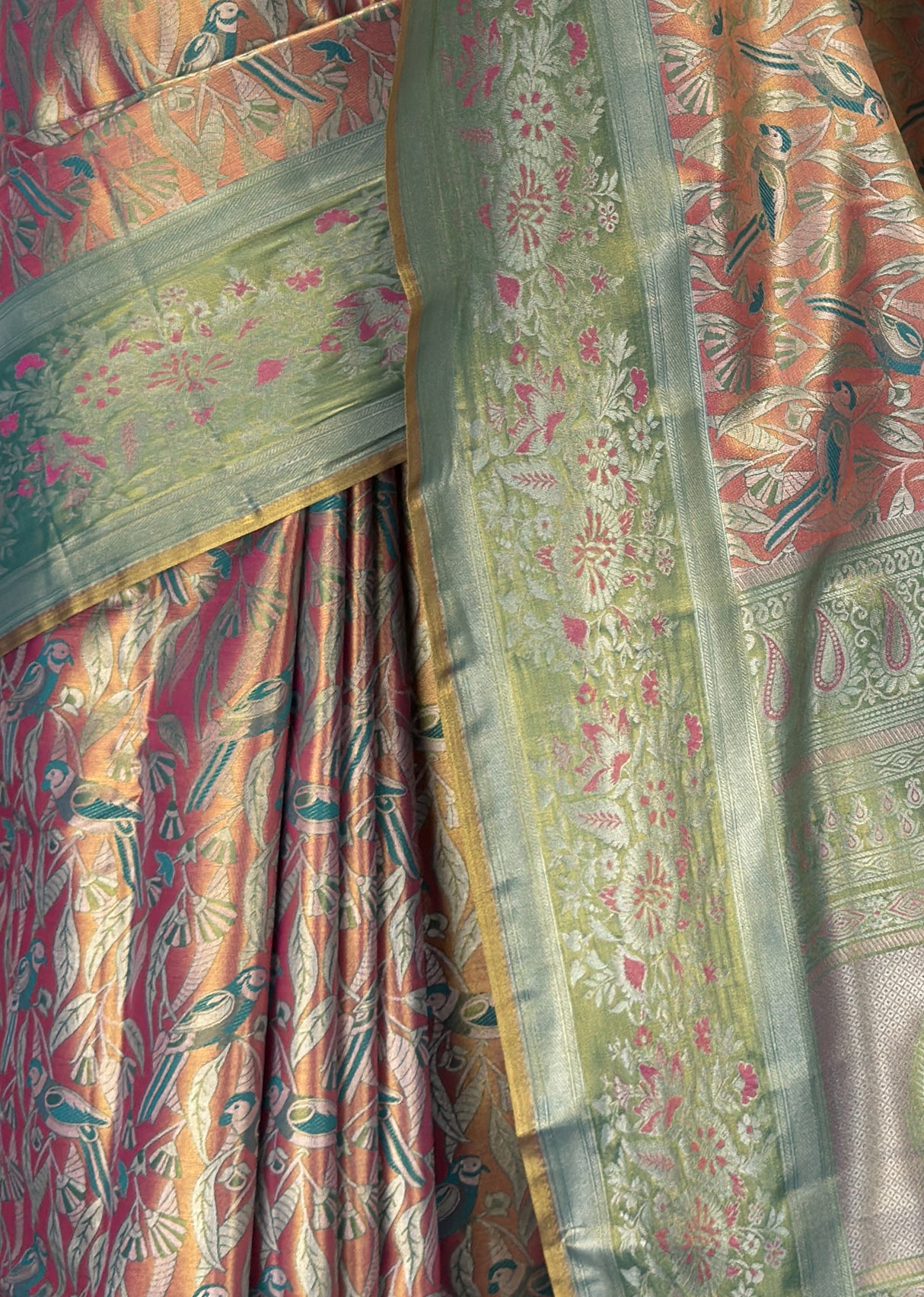 MIMOSA Rama Kanjivaram Art Silk Saree — fleets shot full lifestyle