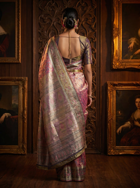 MIMOSA Rani Kanjivaram Art Silk Saree — Blouse Fabric Detail