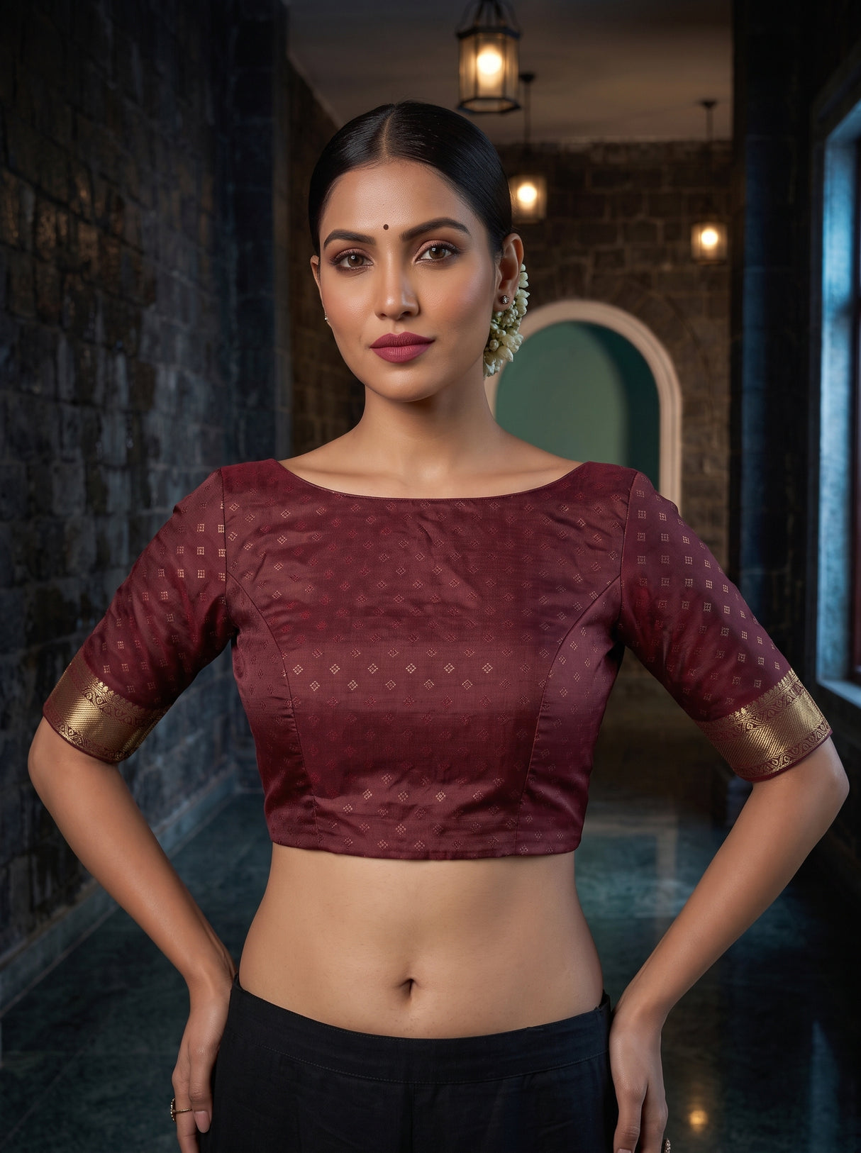 MIMOSA Ananda Saree Saree — blouse close-up