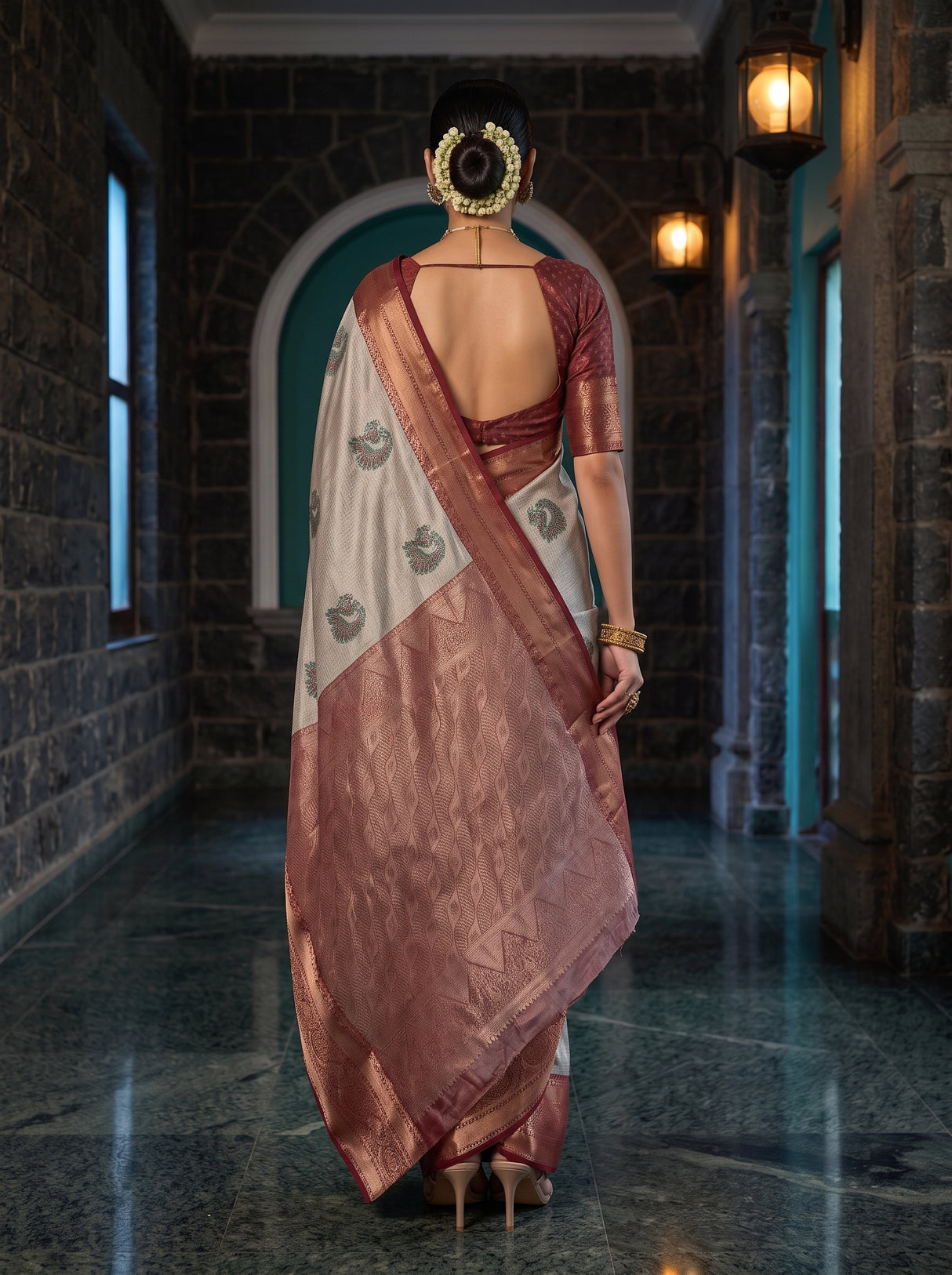 MIMOSA Rama Saree Saree — pose 2 styling detail