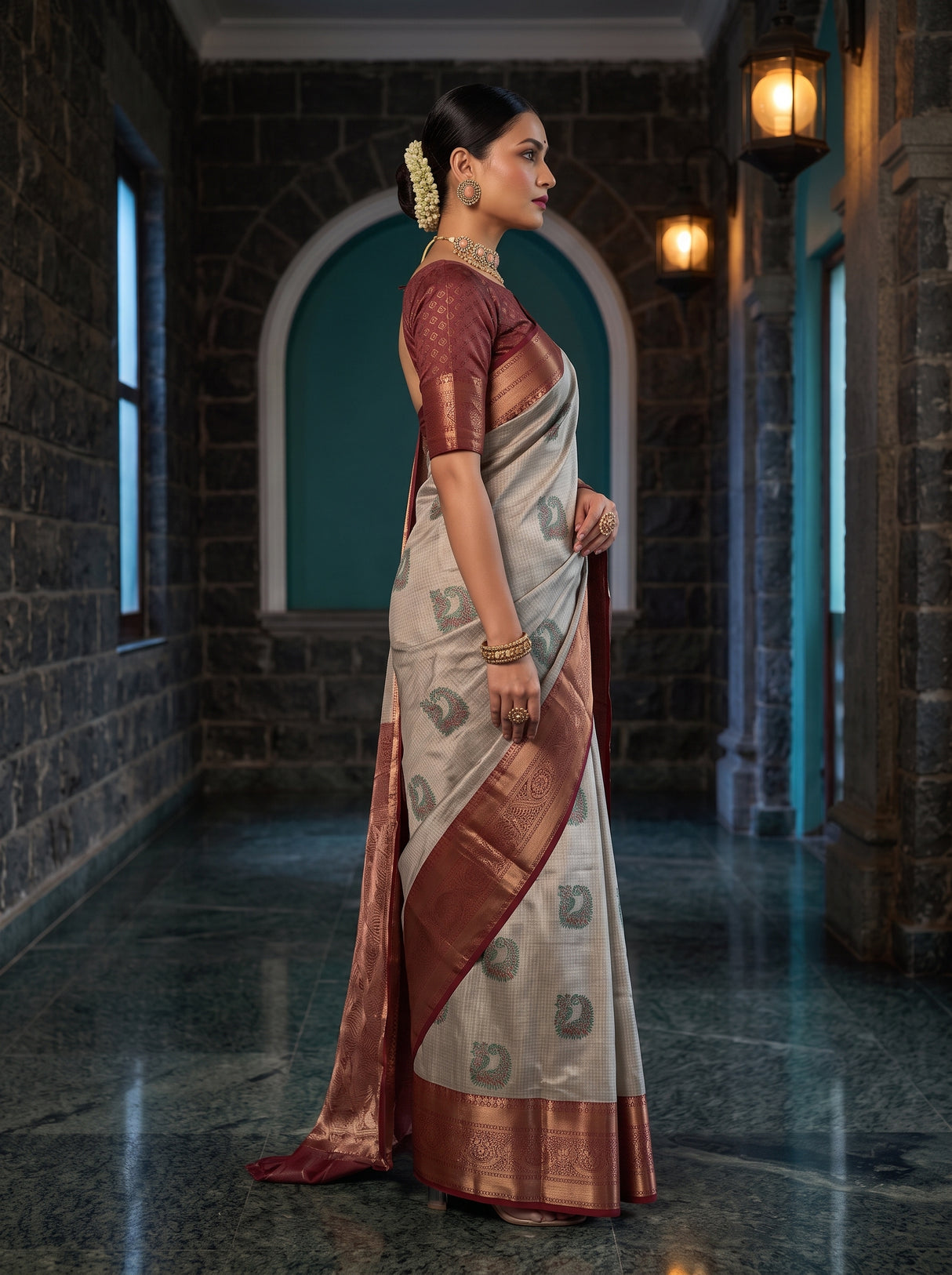 MIMOSA Rama Saree Saree — pose 3 styling detail