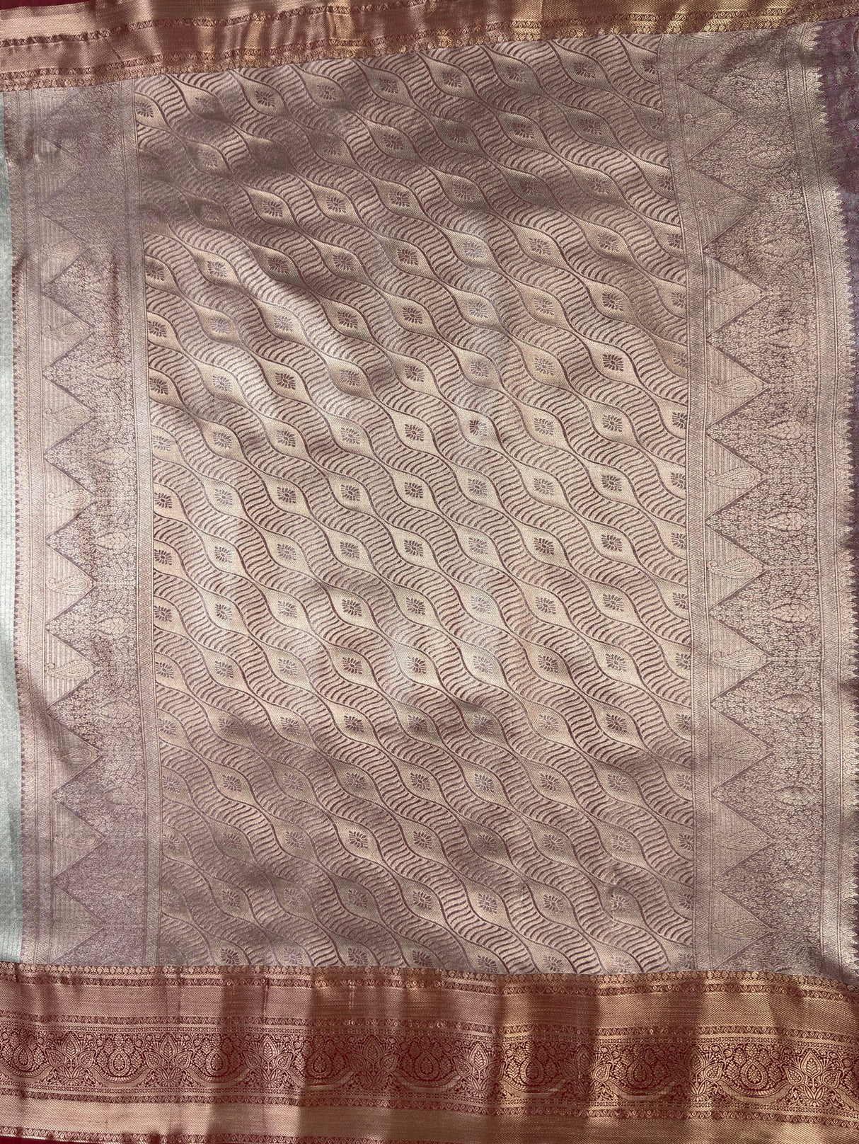 MIMOSA Rama Saree Saree — pallu and zari work detail