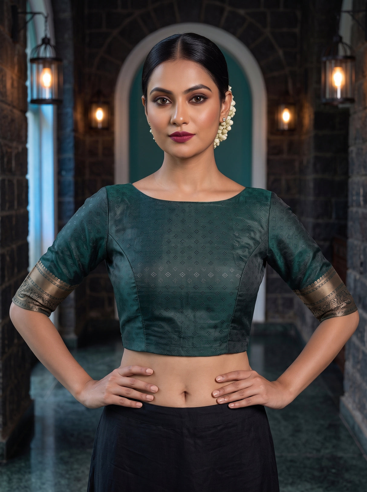 MIMOSA Rani Saree Saree — blouse close-up