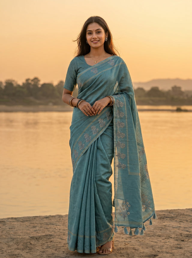 MIMOSA Saree Saree — front view on mannequin