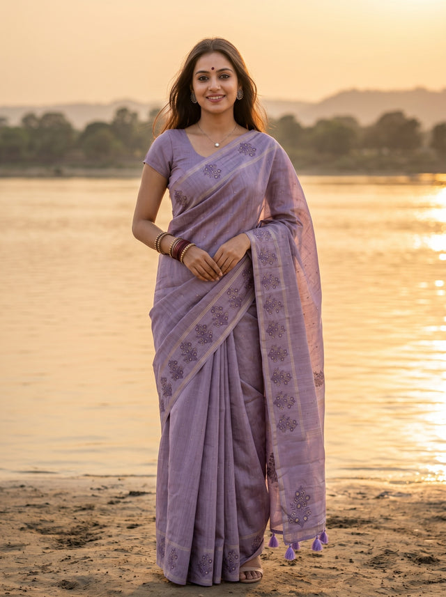 MIMOSA Saree Saree — front view on mannequin