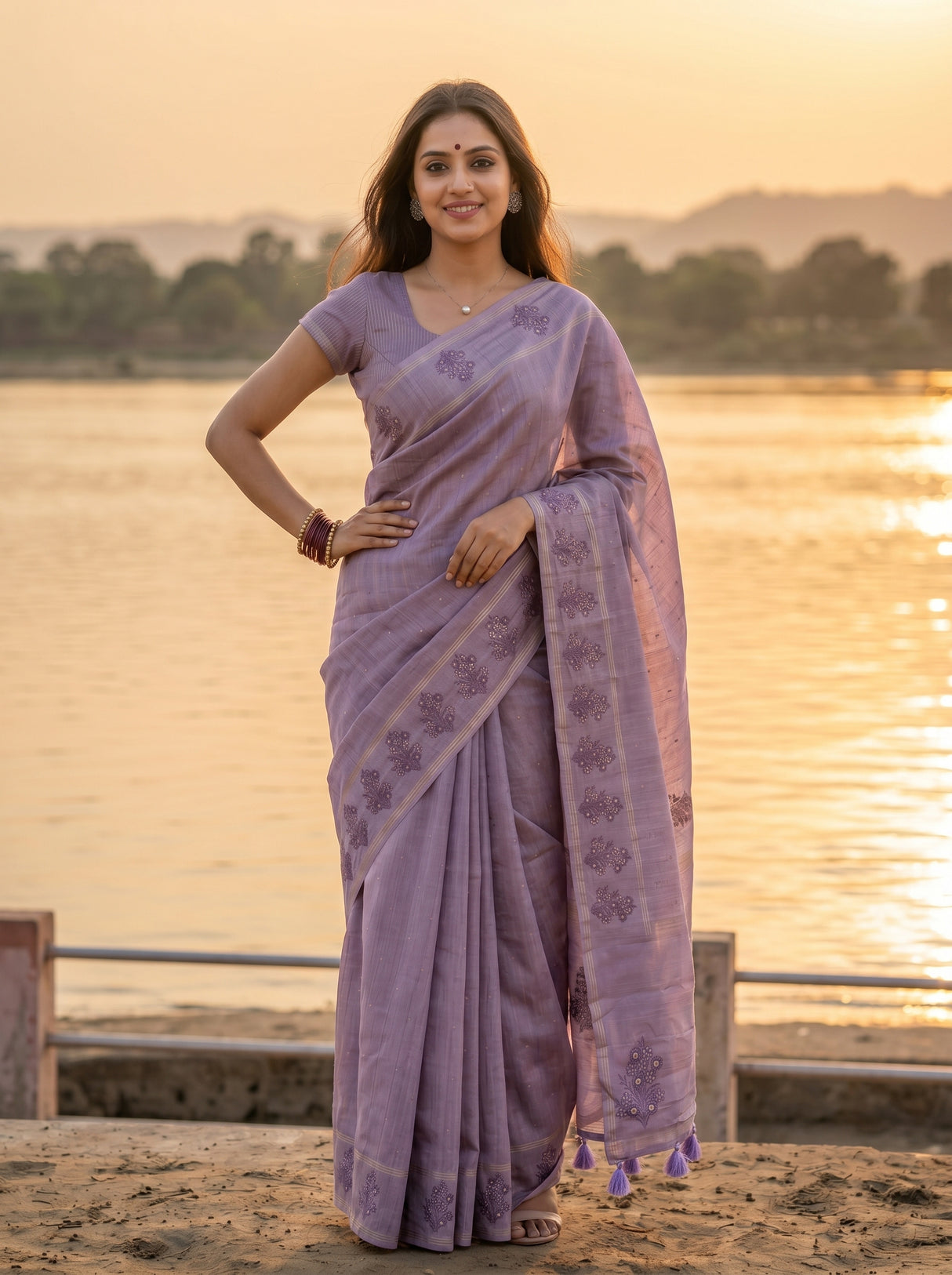 MIMOSA Saree Saree — pose 4 styling detail