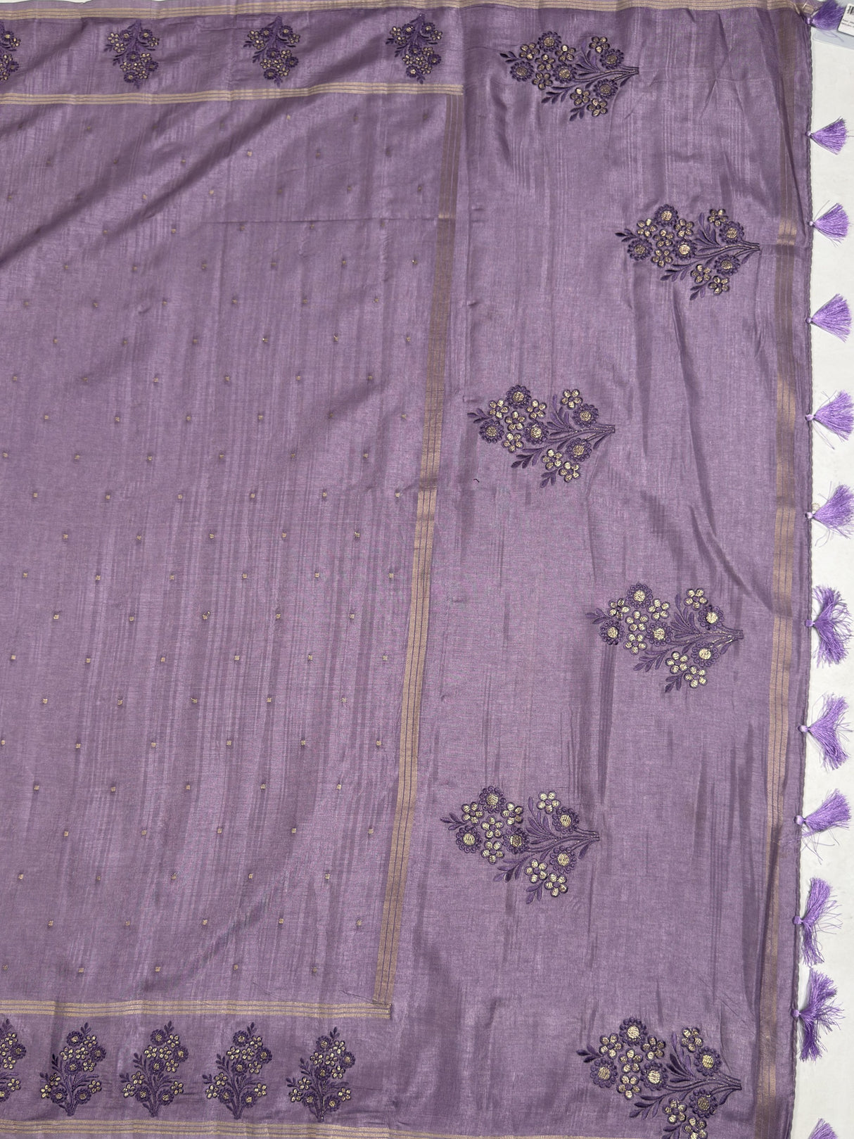 MIMOSA Saree Saree — pallu and zari work detail