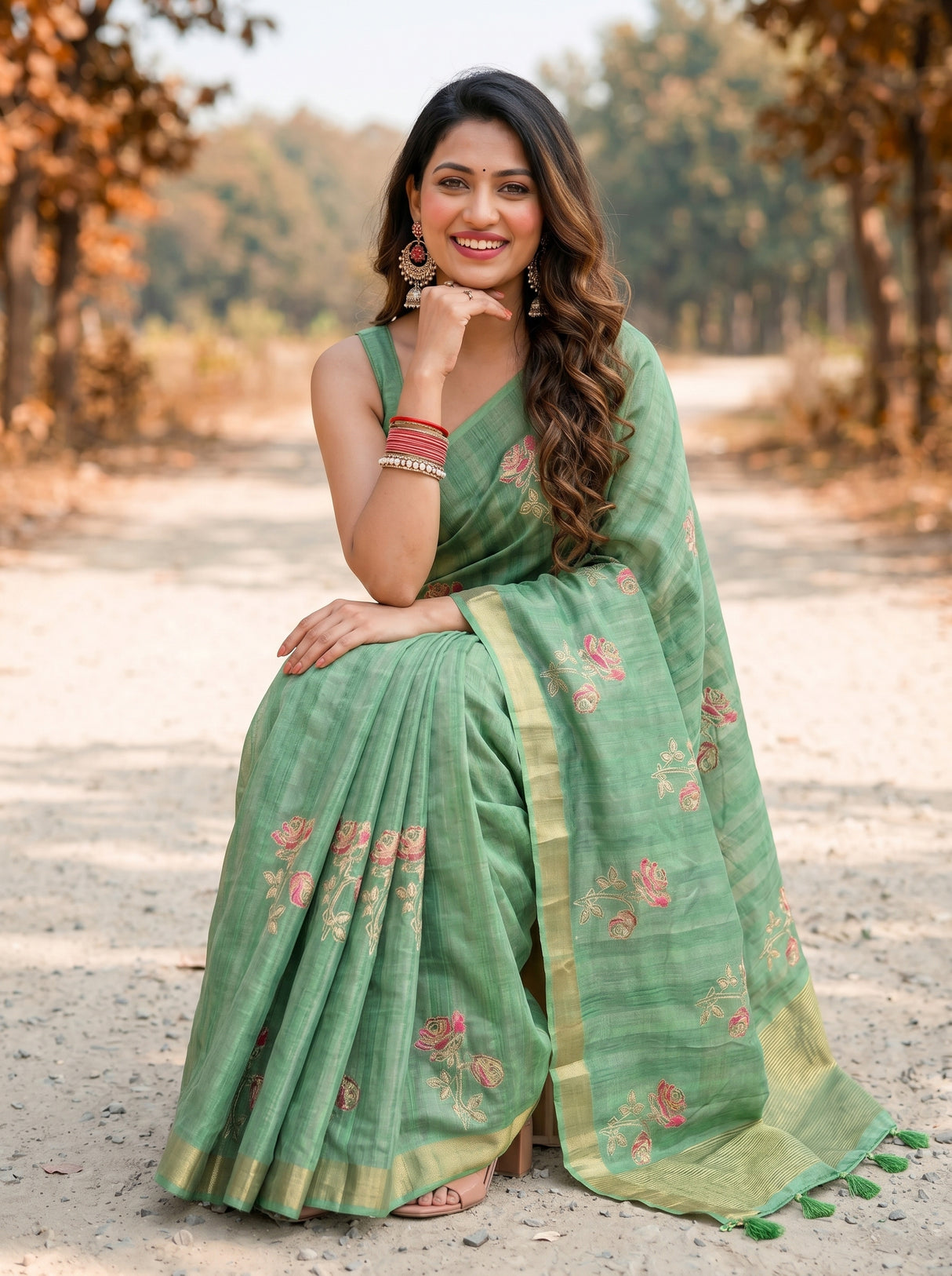 MIMOSA Saree Saree — pose 8 styling detail