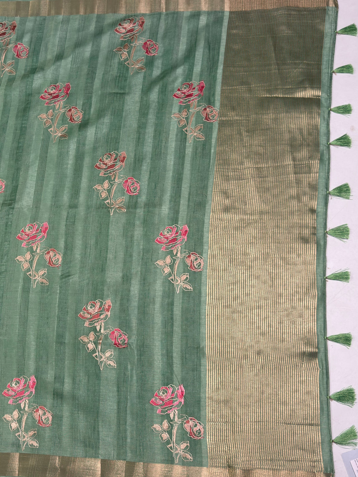 MIMOSA Saree Saree — pallu and zari work detail