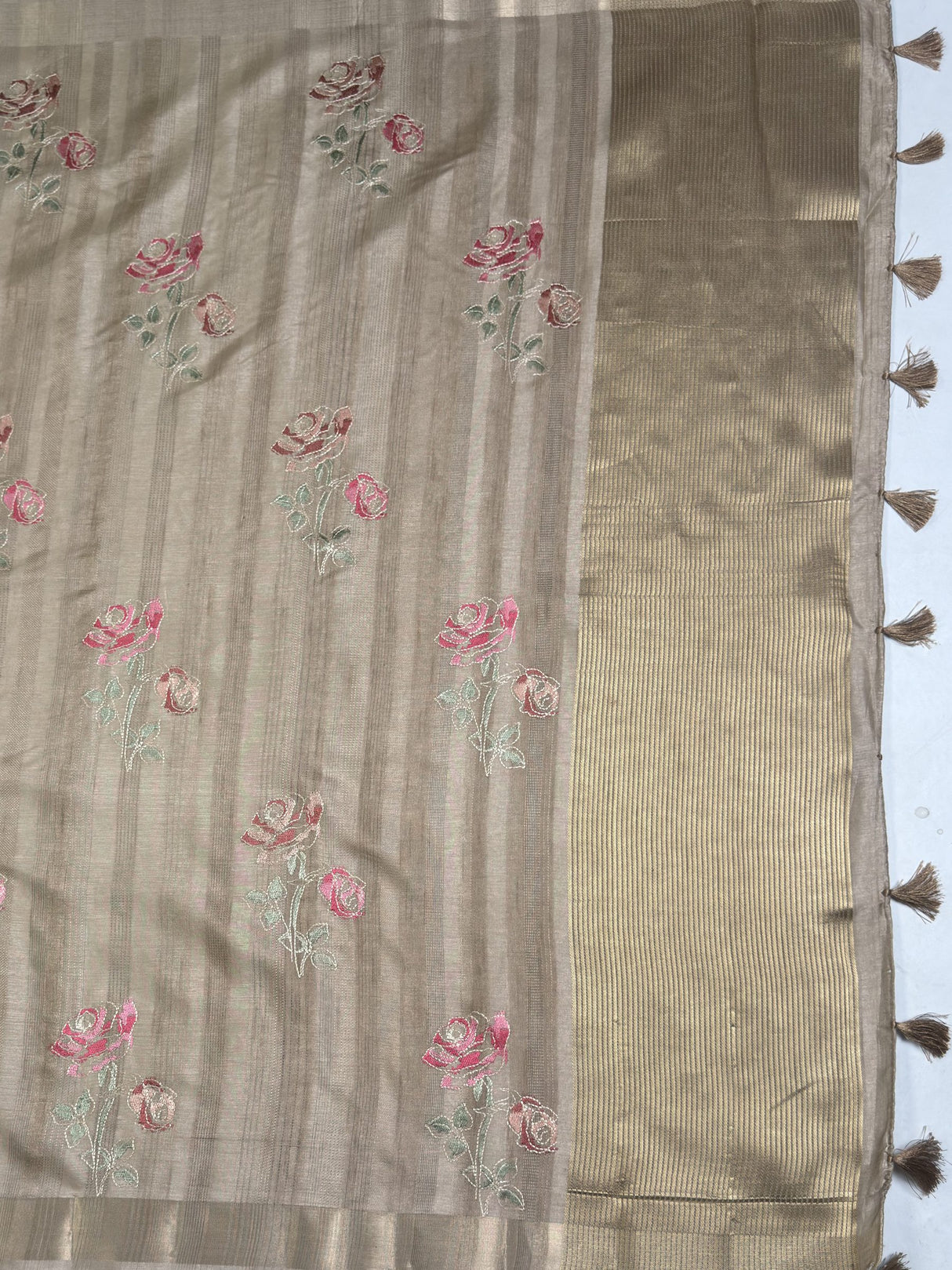MIMOSA Saree Saree — pallu and zari work detail
