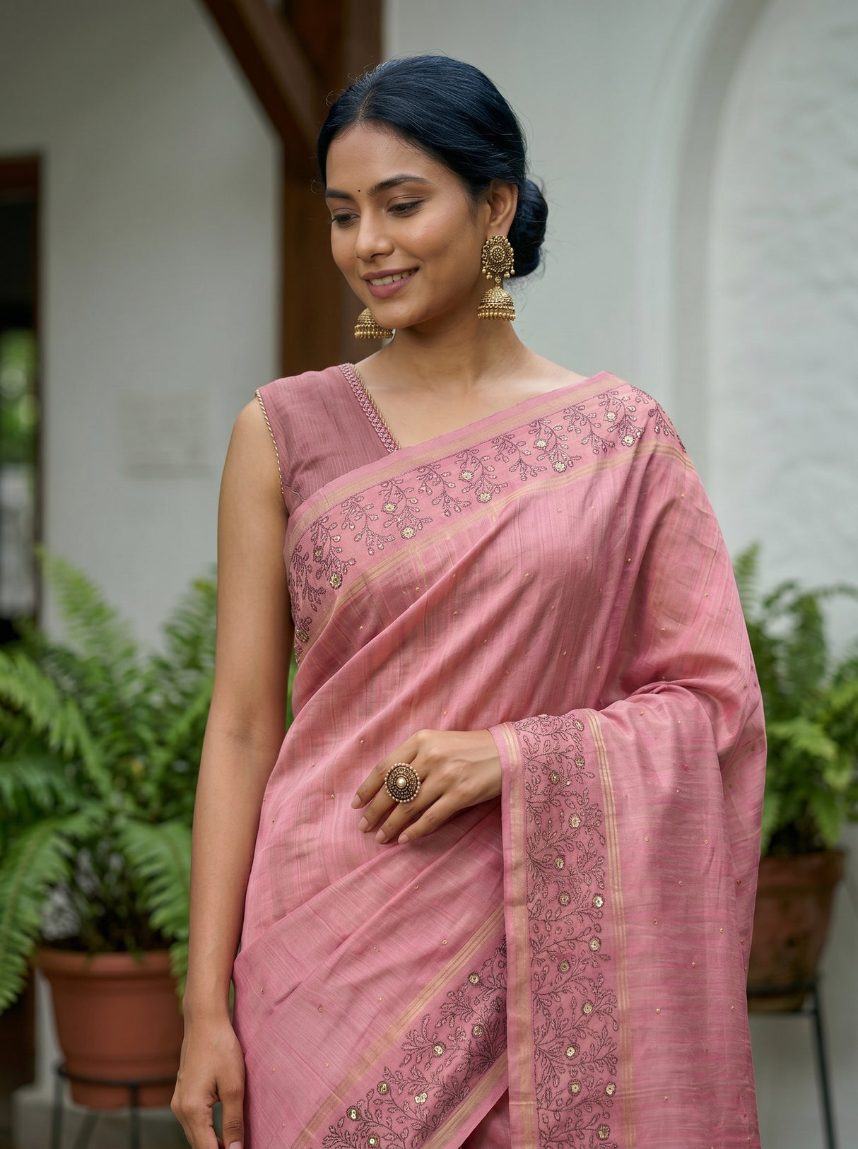 MIMOSA Gajari Saree Saree — pose 10 styling detail