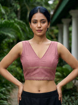 MIMOSA Gajari Saree Saree — blouse close-up