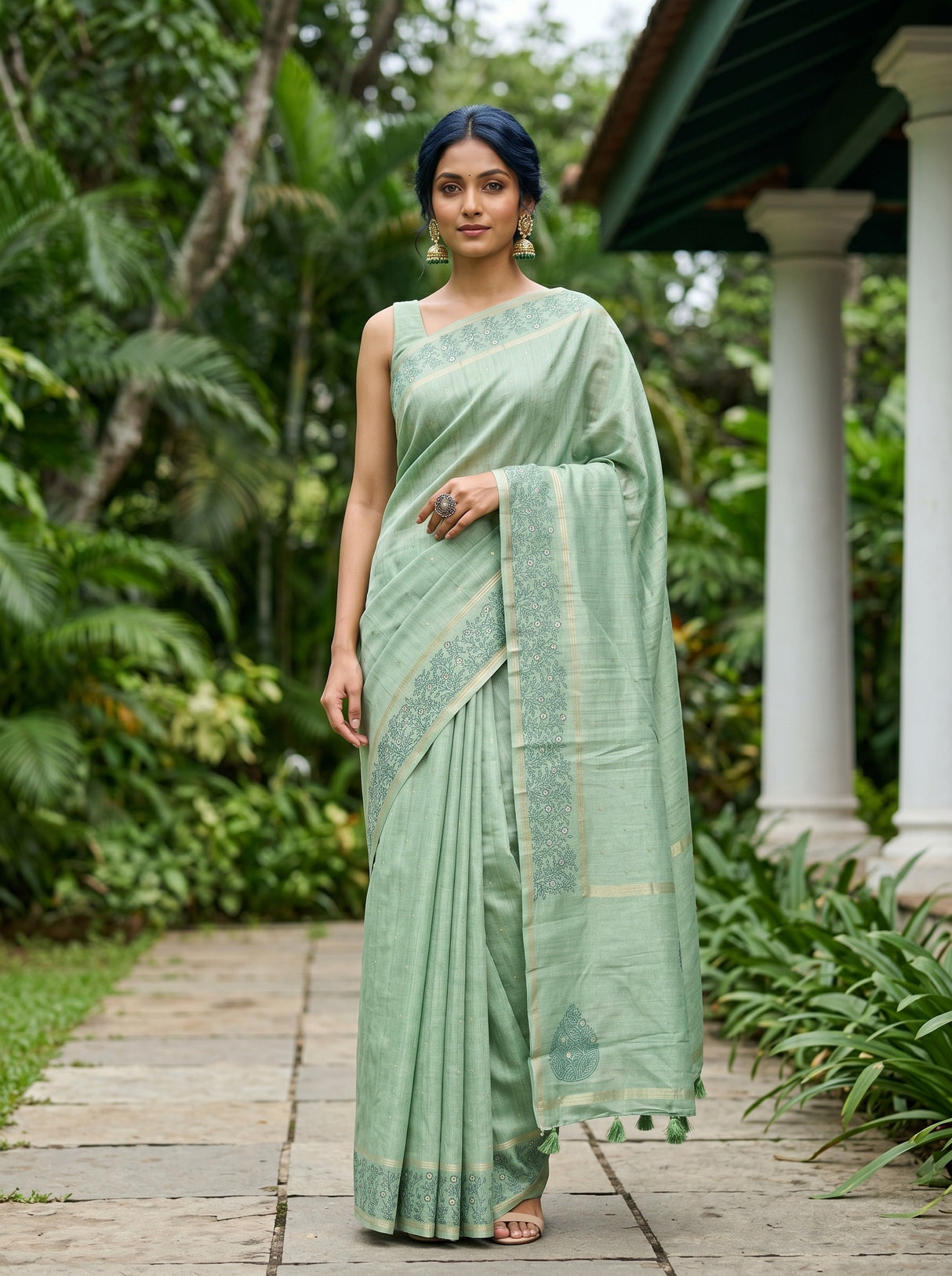 Pista  Saree