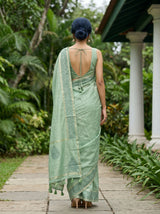 MIMOSA Pista Saree Saree — pose 2 styling detail