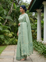 MIMOSA Pista Saree Saree — pose 3 styling detail
