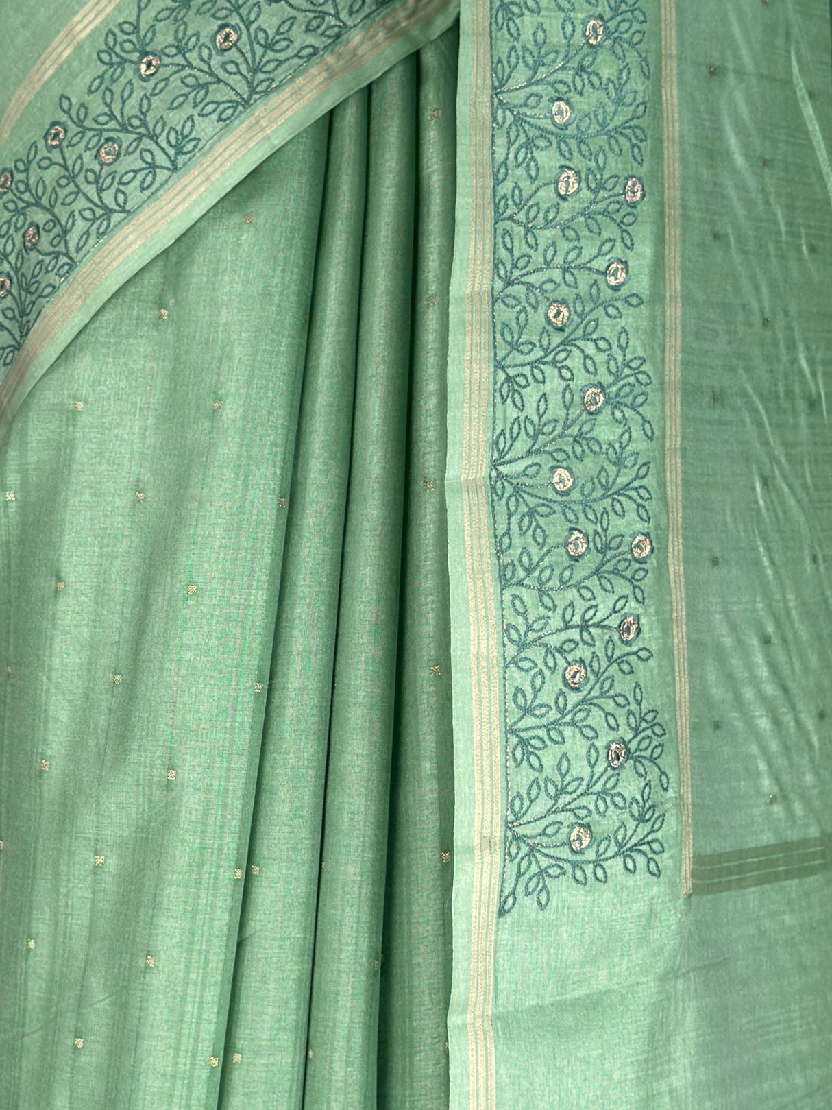 MIMOSA Pista Saree Saree — fleets shot full lifestyle