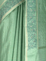 MIMOSA Pista Saree Saree — fleets shot full lifestyle